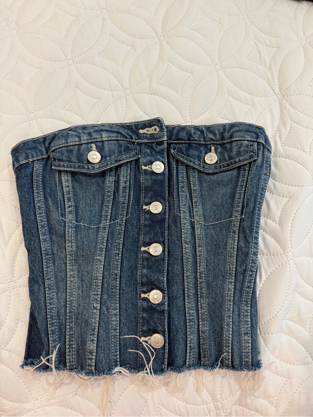 Zara denim tube top